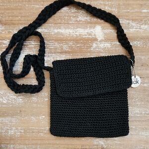 The Sak Black Crochet Crossbody Bag